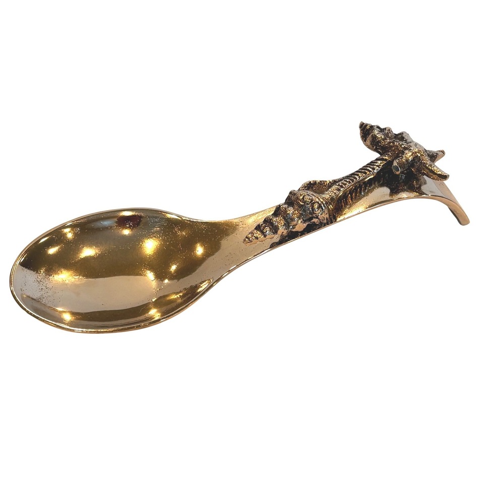 New Metal Spoon Rest Nautical Starfish Seashell‎ Beach Coastal Decor Gift